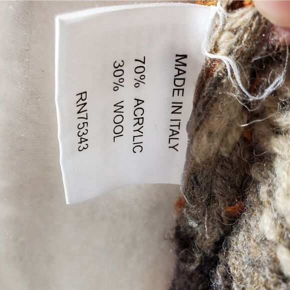 TWINS made in Italy wool blend open front‎ cardigan wool sweater M - Picture 6 of 8